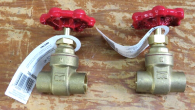 Mueller Proline B&K 100-453NL Gate Valve 1/2'' Solder LOT of 2