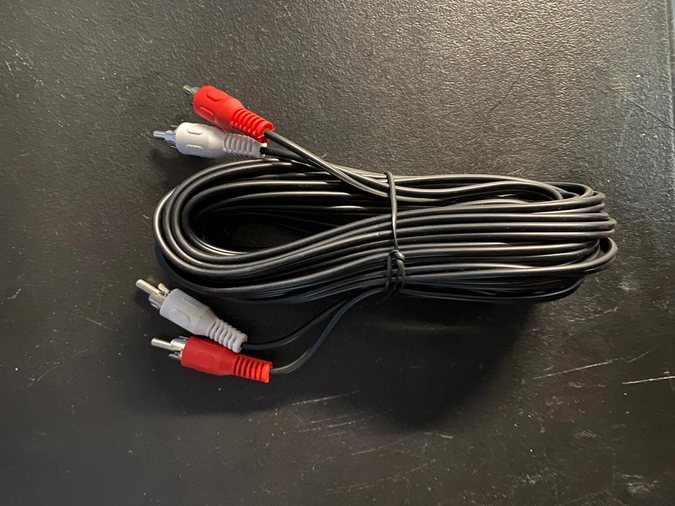 Nakamichi Shockwafe DTSX or SSE soundbar rear speakers RCA cables (1 pair 25ft)