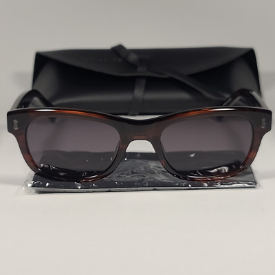 John Varvatos Men's Rectangle Sunglasses JV V538 Brown Frame / Gray Lens