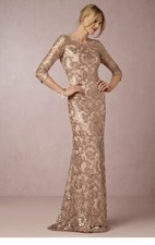 BHLDN Tadashi Soji Dusty Rose Sequin Yvonne Dress - NWOT $598 Sz 2