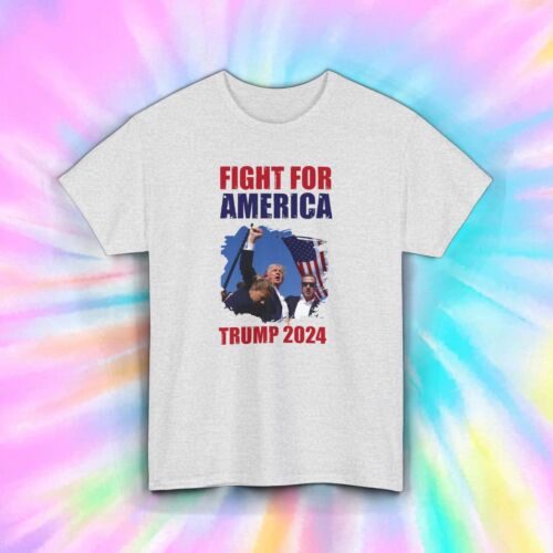 Fight for America Trump 2024 T-Shirt | Patriotic Tee | S-5XL