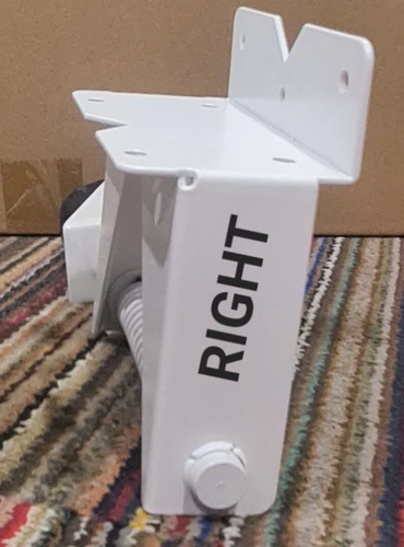 Heavy Duty Spring Loaded Right WHITE Swing Gate Wheel Caster Vinyl Wood Alu Gate - Picture 3 of 9