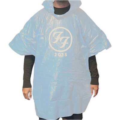 Foo Fighters Unisex Poncho: Black FF (Ex-Tour)