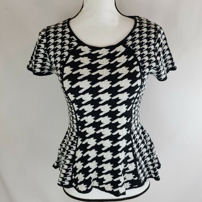 houndstooth peplum top