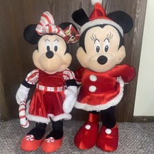 GEMMY Christmas Disney Minnie Mouse 27" Plushie Door Porch Greeters Lot Of 2