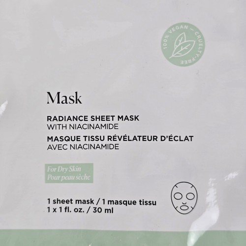 Lot of 3 - Arbonne Radiance Sheet Mask with NIACINAMIDE Vegan Cucumber Algae NEW - Picture 5 of 9