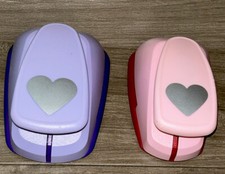 Lot Of 2 Marvy Uchida Giga Clever Lever Heart Craft Paper Punch Diecut Scrapbook