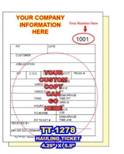 TRUCKING COMPANY LOAD HAUL TICKETS Carbonless Sets and Books