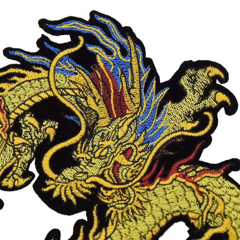 Dragon Embroidered Patch Iron on Applique Badge Clothing Sewing DIY Decor Craft - Image 2 of 4