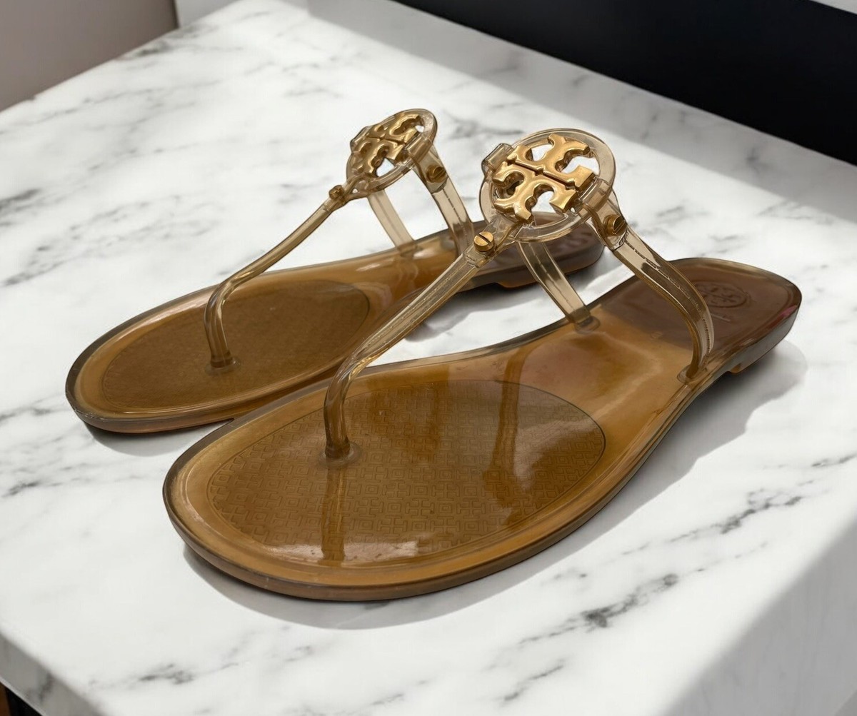 Miller Jelly Sandals Tory Burch Mini Miller Sandals Brown Tory