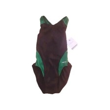 Dolfin Ocean Racing Color Block Performance Back One Piece Swimsuit Size 34 NWT