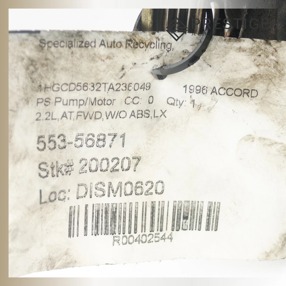 1994-1997 HONDA ACCORD Power Steering Pump 56110-P0A-013 OEM - Изображение 4 из 4