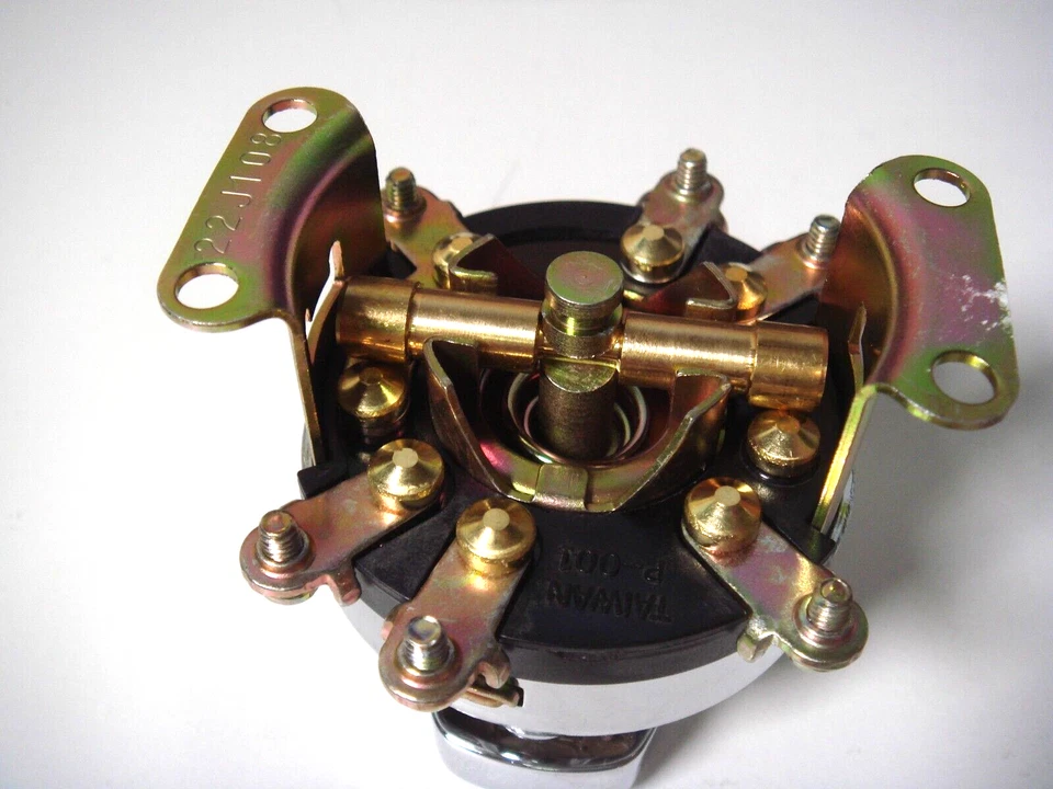 Harley Ignition Switch Fat Bob 6 Terminal Key FLH FXST FLST FX V-Twin 32-0419 D7 - Imagen 4 de 4