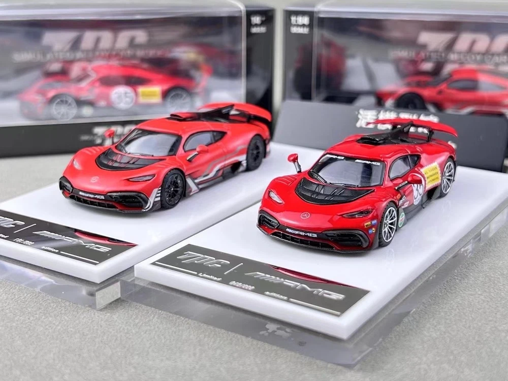 TPC 1:64 Red AMG One 1 Super Racing Sports Model Diecast Metal Car