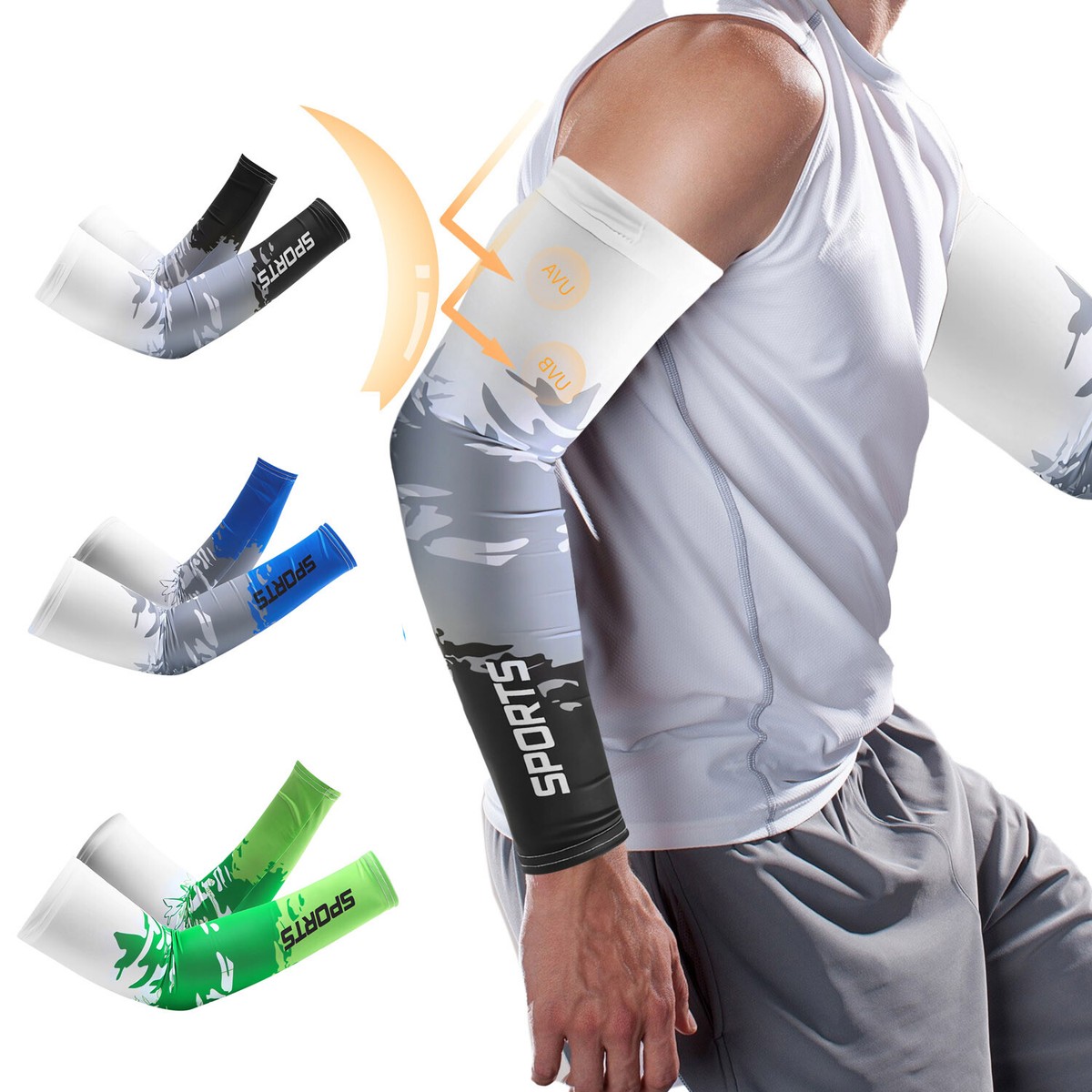 Cooling UV Sun Protection Arm Sleeves – Lightweight, Breathable, For Golf, Sports & Outdoor Use