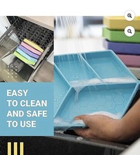 Beesilly2 Hexagon Silicone Suction Plates -BPA Free with Divided Sections