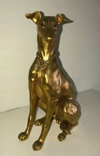 Kay Finch Gold Leaf Whippet Greyhound Dog Figurine