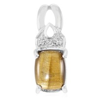 Cavill Tigerauge AnhäNger 2,62Ct 925 Silber Damen Echtschmuck Topas