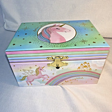Giggle Honey Musical Jewelry Box Unicorn Rainbow Castle Kids Girl Gift