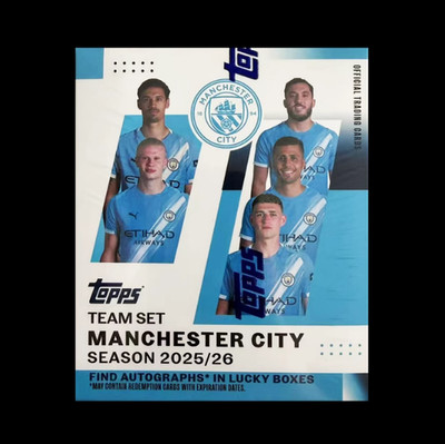 25-26 Topps Soccer Star Cards Manchester City Team Box Factory
