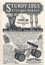 Magazine Ad - 1929 - Chicago Roller Skate Co. - Rubber Tire Skates (#2)