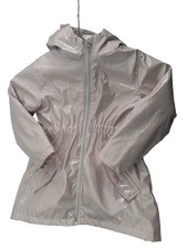 Liv Lottie Girls' light Pink Sparkle Jacket holographic rain coat sz 4