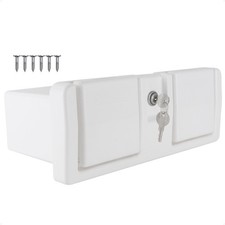 Boat Glove Box with Drink Cup Holders, Lockable with 2 Keys, High-Impact and ...