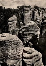 RPPC Prachov Rocks Cesky Raj vintage postcard o341