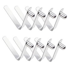 HZMM 8 Pcs Kayak Paddle Spring Snap Clips, Tent Pole Clips, Stainless Steel 6mm