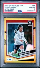 2023-24 PANINI DONRUSS FIFA OPTIC-GOLD #66 SOPHIA SMITH 1/10 PSA 8