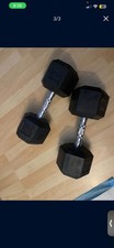 1 Pair CAP Barbell Coated Hex Dumbbell Weight 50 lbs