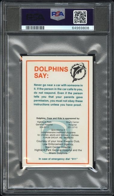 Signed 1984 Dolphins Police Dan Marino PSA 10 AUTO 10 PSA/DNA view 2