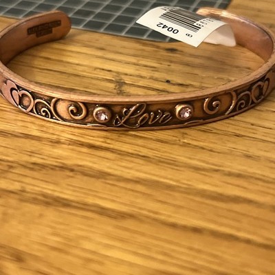 Alex and Ani 'LOVE'' CUFF BRACE LET - Rose Gold ~ NEW WITH TAGS