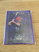 2024 Leaf Trinity Steel Purple #S90 Thomas Saggese SN 49/49