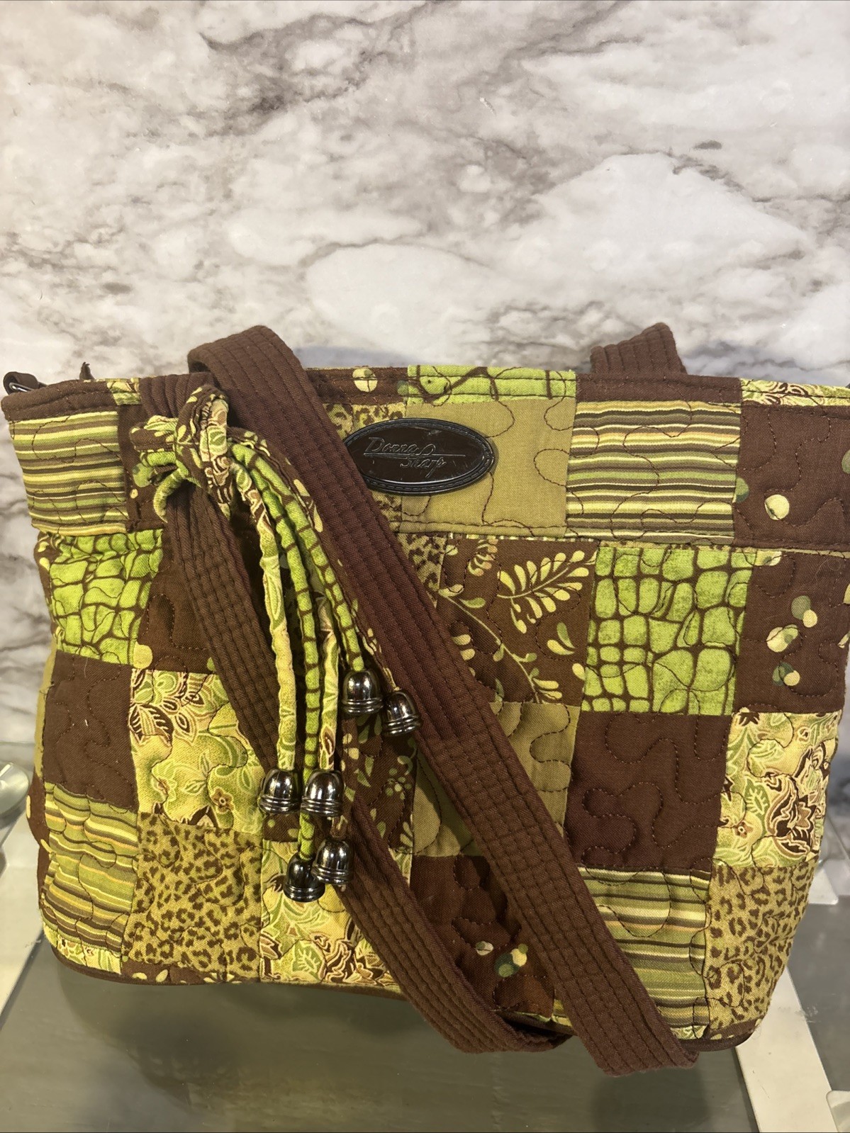 Donna Sharp 100 Cotton Patchwork Handbag Purse Av… - image 1