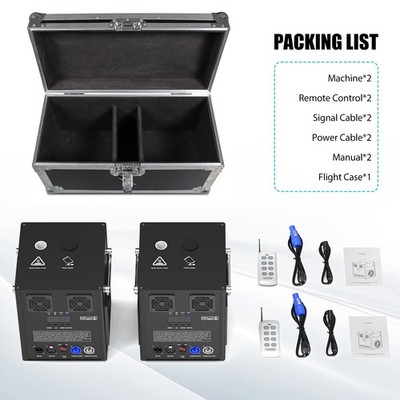 HOLDLAMP 2PCS 700W Cold Spark Machine Flight Case DMX DJ Disco Wedding Effect