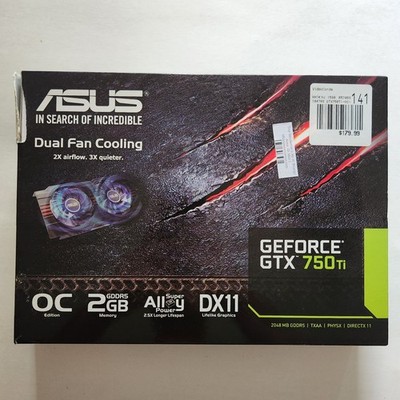 NEW ASUS NVIDIA GEFORCE GTX 750 TI 2GB GTX750TI-OC-2GD5 PCIe