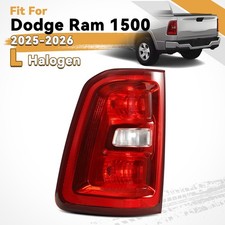 Halogen Tail Light For 2025-2026 Dodge Ram 1500 w/Chrome Bezel Driver Left Side
