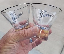 VERRES À GRILLER MARTINI SANS VAPEUR MINE ET VOTRE BORD ARGENTÉ