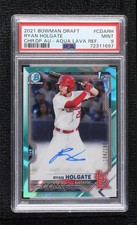 2021 Bowman Draft Chrome Pick Aqua Lava Refractor Ryan Holgate PSA 9 Auto 1o5e