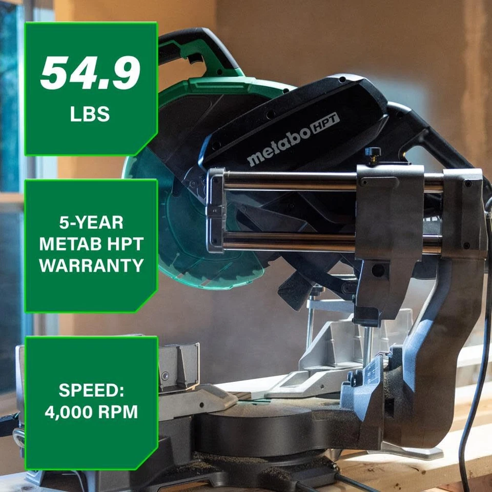 Metabo Hpt 12英寸双斜角滑动斜角锯 — 第 2/4 张图片