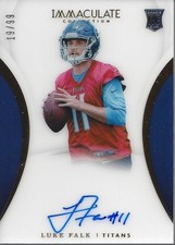 2018 Immaculate Collection #154 Luke Falk RC Auto /99 - FB