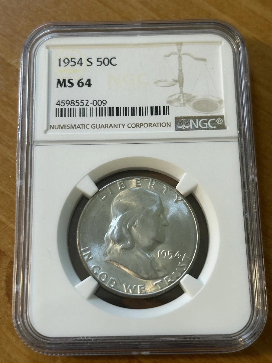 【NGC MS64】1954 ネパール 50パイサ トリブバン国王 鑑定済 希少 NGC 1954 Grade MS 64 Franklin Half Dollars (1948-1963) for sale | eBay