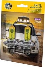 HELLA H4 YL Xtreme Yellow Bulb (12V 60/55W), 2 Pack