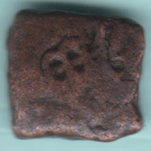 Ancient india copper punchmark from central india rare small coin - Foto 2 di 2