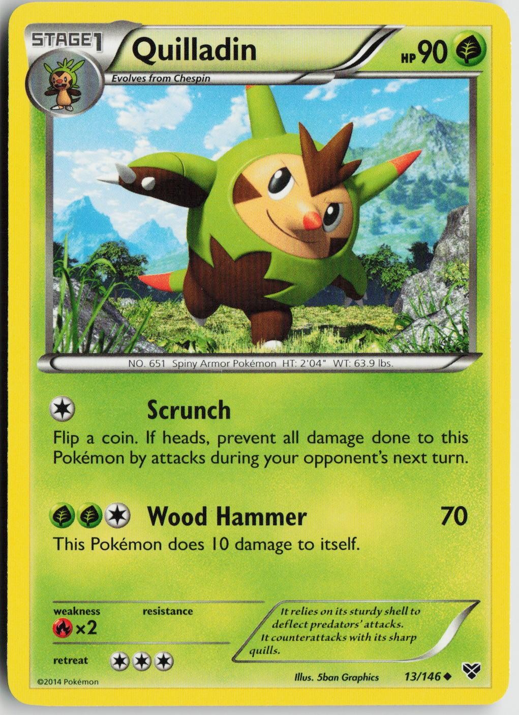 LP Quilladin 13/146 Uncommon XY Pokemon