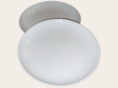 Jamie Oliver Royal Worcester 2x Side Kick Teeteller 7,25'' weiß auf weiß sehr guter Zustand