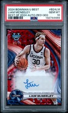 PSA 10 Liam McNeeley 2024 Bowman's Best U Red Geometric Refractor Auto RC /10