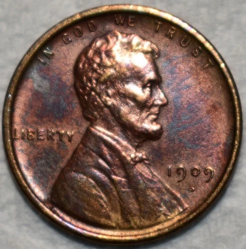 About Uncirculated 1909-S Lincoln Cent, Sharply Struck, Key-Date!