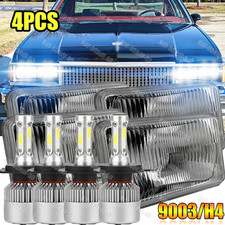 For 1977-1986 Chevrolet Caprice 4x6 Inch Sealed Led Headlights Hilo Beam A
